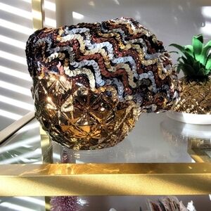 Gold, Silver and Bronze Sequin Beret